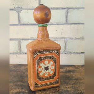 Vintage Leather Wrapped Decanter